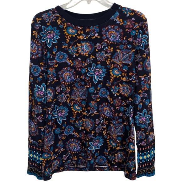 NWT New Sundance Perfect Pathways Floral Print Long Sleeve Top Size Large - Picture 3 of 12